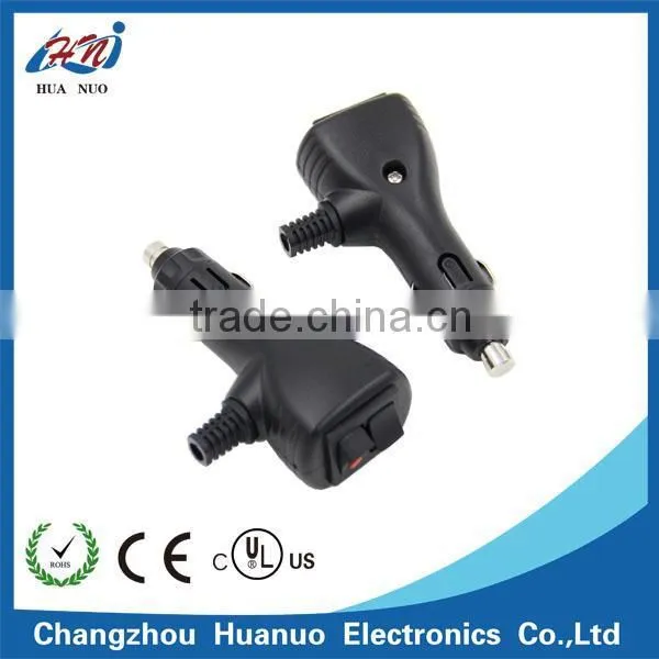 12v Car Cigarette Lighter Plug With Double Switch