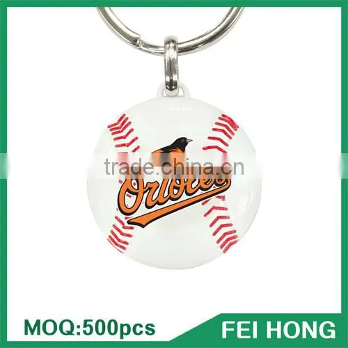 China Supplier Two Sided Printing Golf Baseball Personalized Keychain