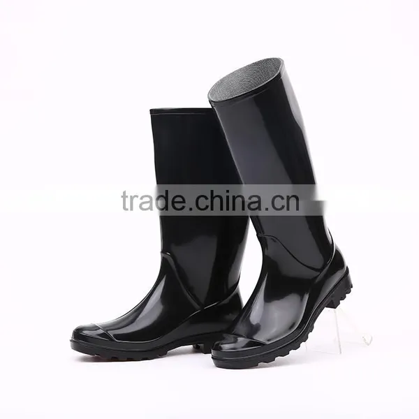 2016 Simple Style Cheap Black Pvc Rain Boots Without Steel Toe, Cheap Plastic Pvc Rain Boots photo-3
