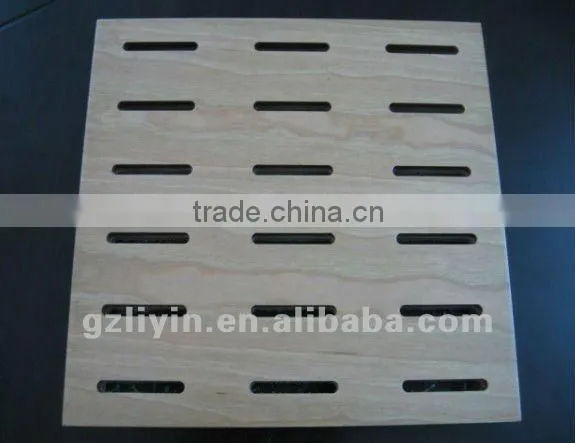 Soundproofing Wooden Pattern Acoustic Panel Wall Tile