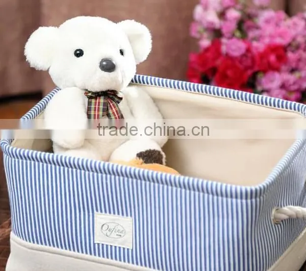 YIWU RODA 100% Canvas Fabric Durable Navy Wind Foldable Storage Box photo-3