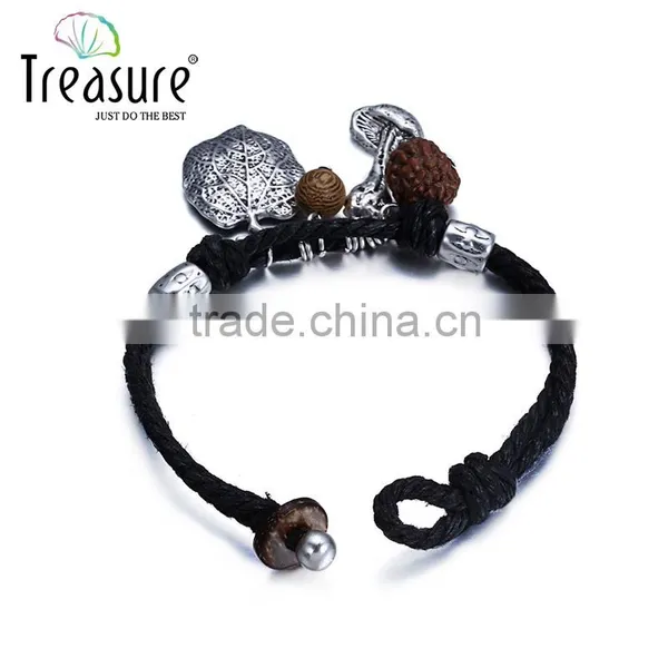 Fashion Jewelry Vintage Newest Design Handmade Black Ribbon and Silver Plated Pendant photo-2