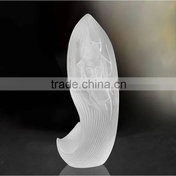 Lotus Guanyin Bodhisattva White Colored Glaze Buddhism Buddha photo-2