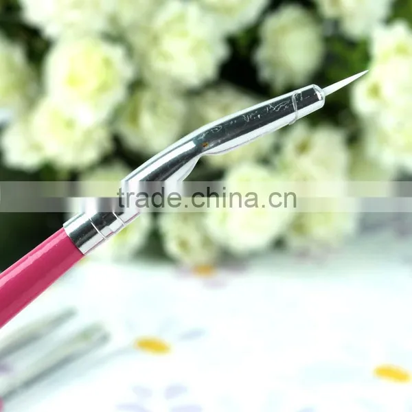 Professional 15pcs Nail Polish Brush Pink Color Acrylic Nail Art Brush Set photo-2
