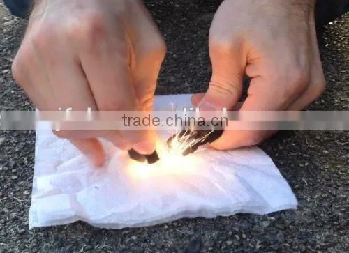 Plastic Flint Fire Starter Scraper Whistle Buckle for Survival Paracord Bracelet photo-6