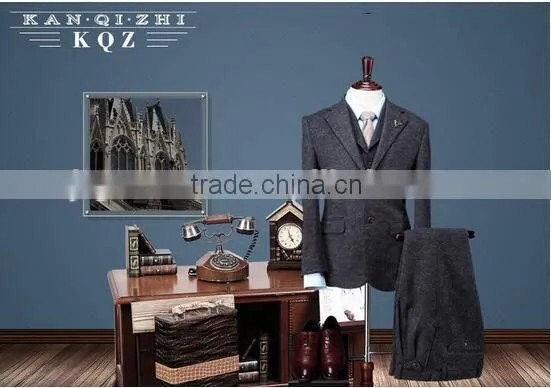 Men Slim Fit Wedding Suits Fashion One Button Jacket and Pants photo-6