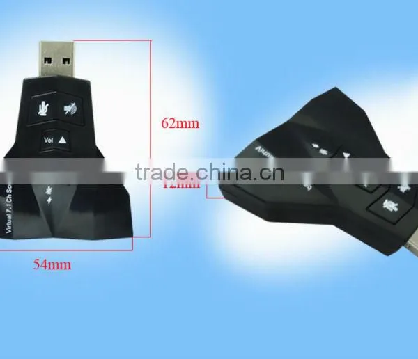 Audio Sound Card Adapter USB 2.0 7.1 Channel 3D