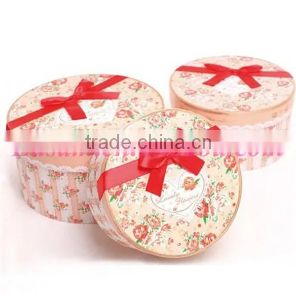 Three Sets Round Cardboard Gift Box,custom Christmas Gift Box Wholesale photo-2