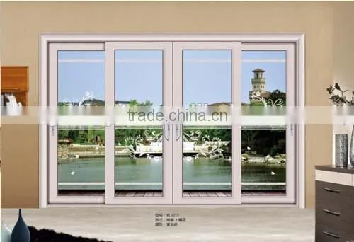 Decorative Tempered Glass Wooden Door and Window