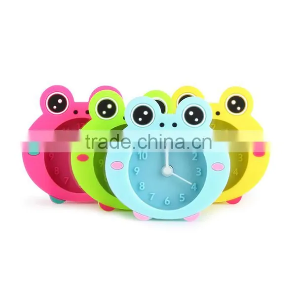 Wholesale Creative Mini Silicone Small Alarm Clock Frogs Candy Color Silicone Lazy Alarm Clock Digital Alarm Clock photo-4