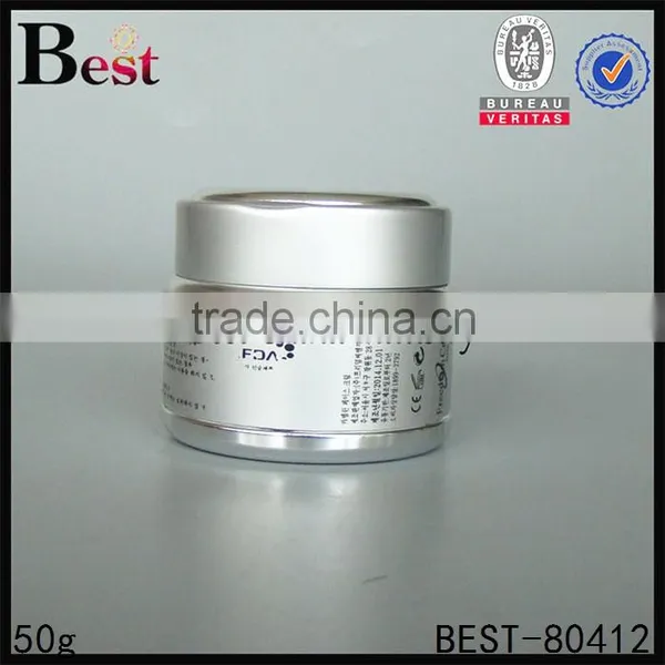 50g Silver Aluminium Jar, pp Plastic Inner Aluminum Jars, Aluminium Cream Jar photo-2
