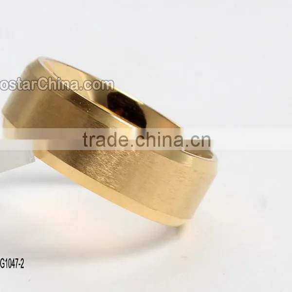 6MM Titanium Brushed Wedding Stainless Steel Solid Ring photo-5