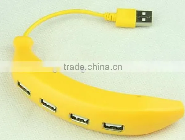 Wholesale Lovely Fruits 4 Port Usb Hub With Banana Shape