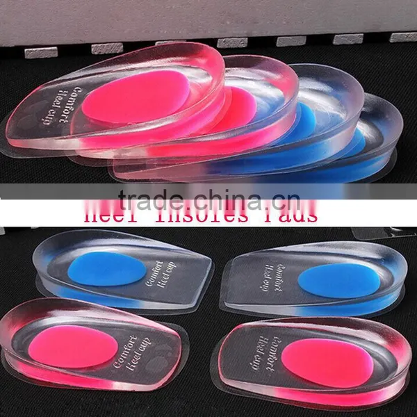 2016 universal Silicone Gel Shoes Insoles Cushion Heel Cup Pain Relief pads