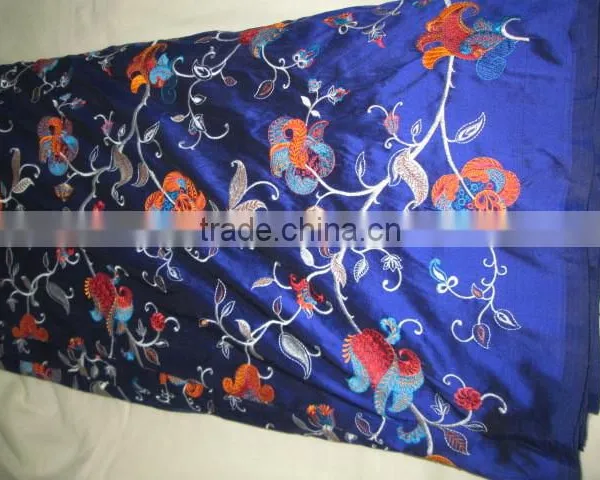 VERY FINE EXPORTS HEAVY EMBRODARY SILK FABRIC FOR MULTI USE photo-2