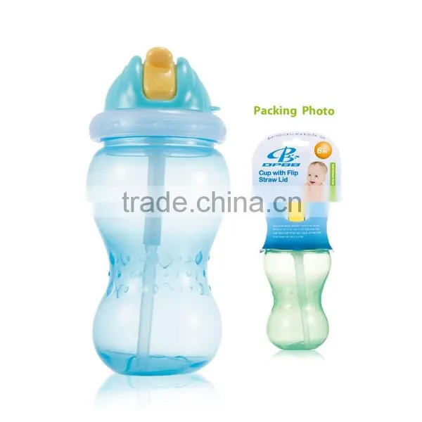 Unique pp Children Water Bottle With Silicone Straw Handle Free Whoselase photo-3