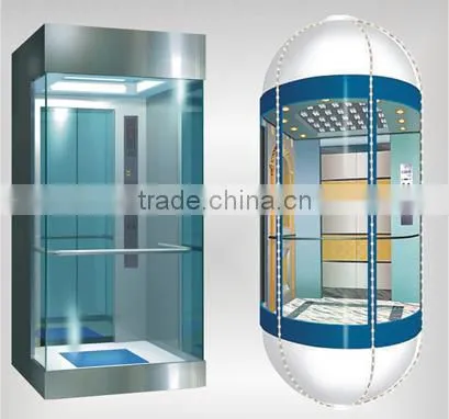 Glass observation elevator panoramic lift sightseeing elevator capsule lift