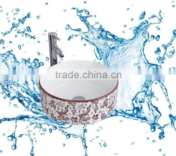 Fasion Colour Bathroom Design Professional Porcelain Wash Basins Above Washing Machine photo-4