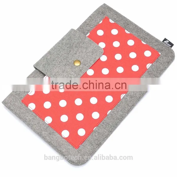 Wool Felt Material With Canvas Carrying Sleeve for Macbook 11/12 Inch Laptop Cover photo-3