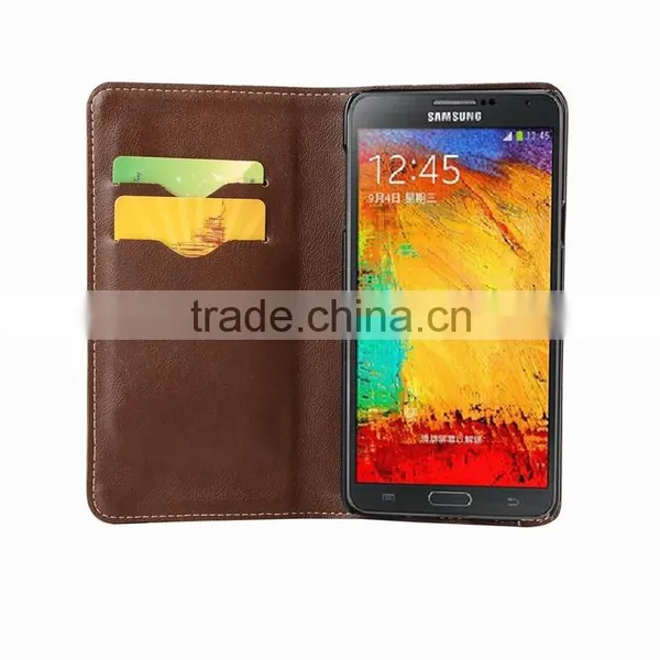 for Galaxy Note 5 Genuine Leather Case, Leather Case Pouch With Foldable Stand for Samsung Galaxy Note 5 photo-3