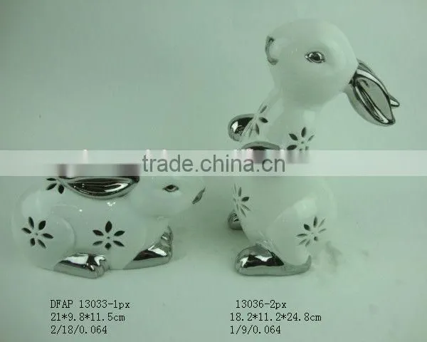 Porcelain Easter Bunny Figurine photo-3