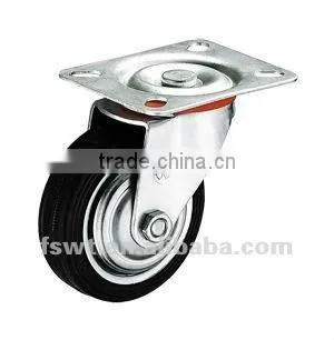 3-10 Inch Industrial Rubber Caster Wheel With Swivel photo-3