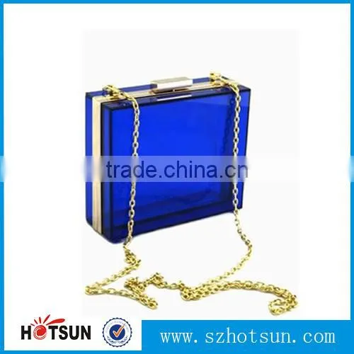 China Supplier Fashion Design Style Clear Acrylic Evening Bag Rectangle Box Clutches photo-4