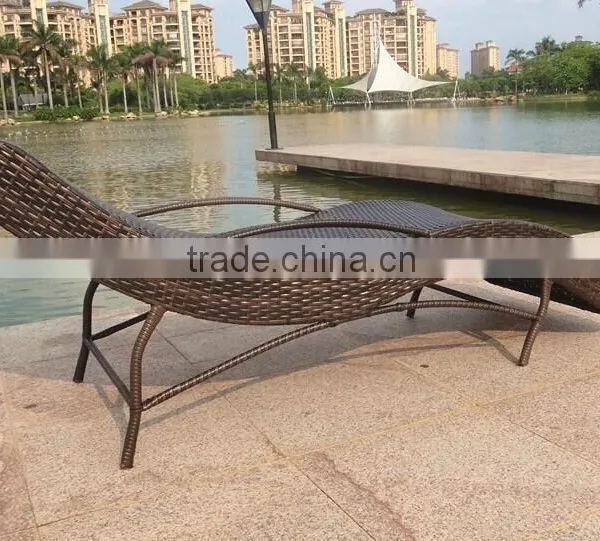 Outdoor Wicker Rattan Chaise Sun Beach Pool Lounge Furniture photo-3