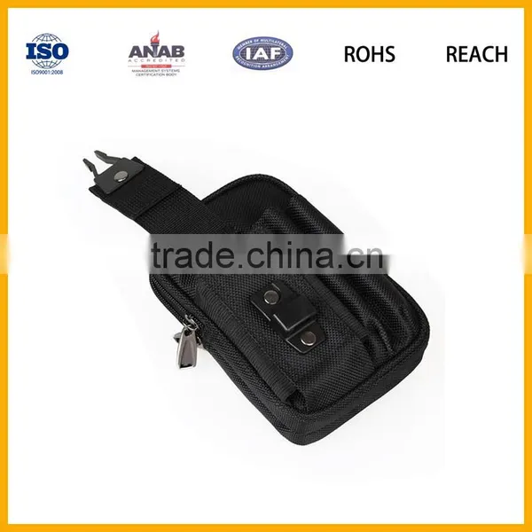 High Quality Cheap 300D Men Cycling Sport Waist Bag With Hasp Mobile Phone Pocket photo-4
