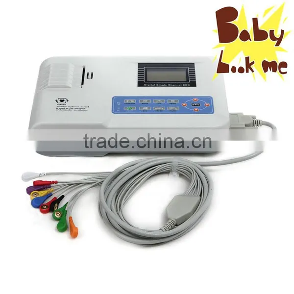 CE Mark 12 Lead Digital Portable Single Channel Electrocardiograph ECG Monitor Machine EKG-901-2 photo-4