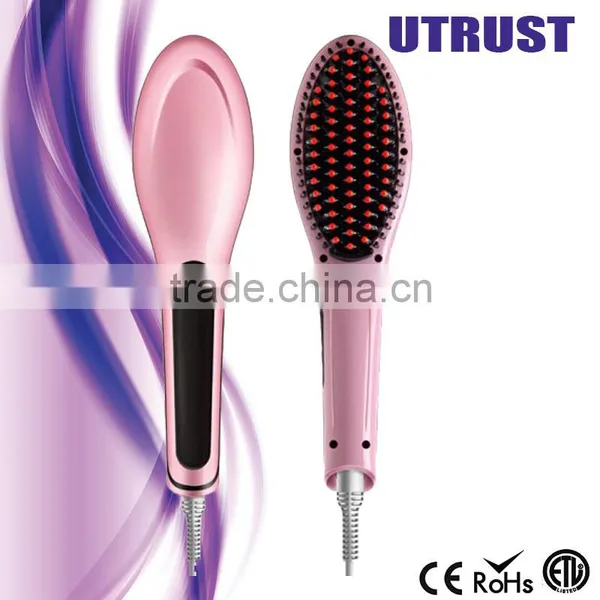 Ptc Electric Hair Straightener Brush New Hair Straightener Brush LCD Display Hair Straightener Brush photo-1