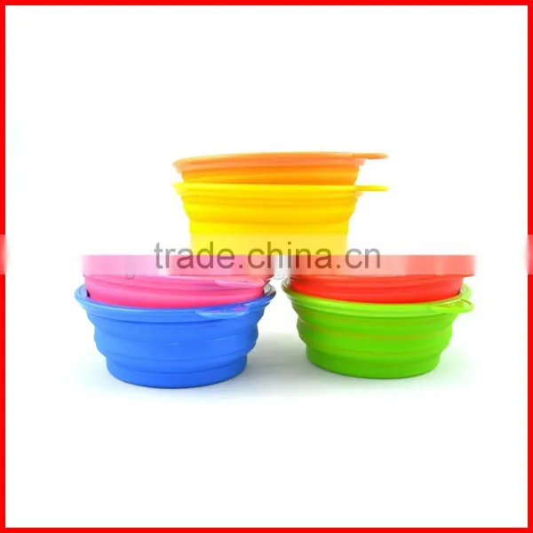 Cute Pet Dog Cat Silicone Collapsible Travel Bowl Dish Feeding Water Feeder New photo-6