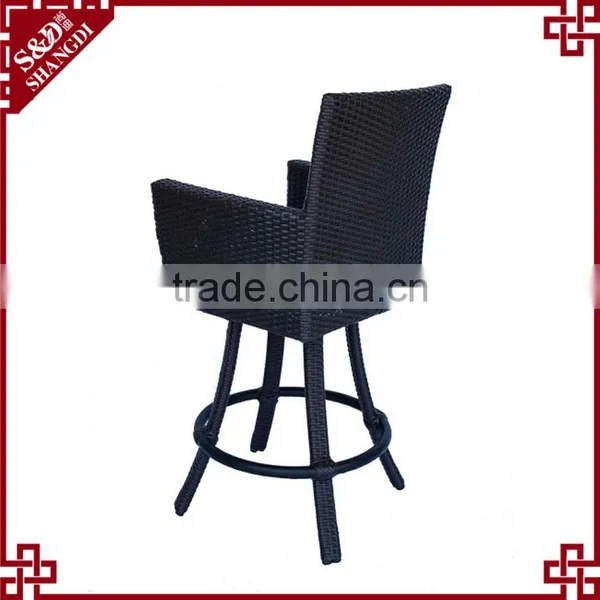 High Quality Modern Cheap Resin Wicker Woven Used Bar Stools photo-3