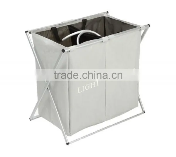 Aluminum Frame Laundry Hamper with two sorter
