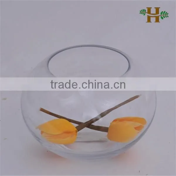 Simple Clear Ball Shaped Glass Bowl for Decoration, Wholesale Table Use Candle Holder