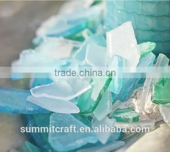 Crushed Acrylic Blue Landscaping Rocks Unique Vase Filler photo-3