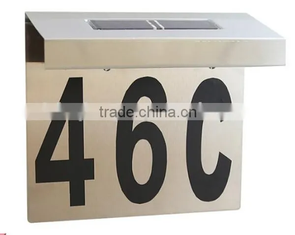 Stainless Steel Solar Led Address Light,house Number Plate photo-2