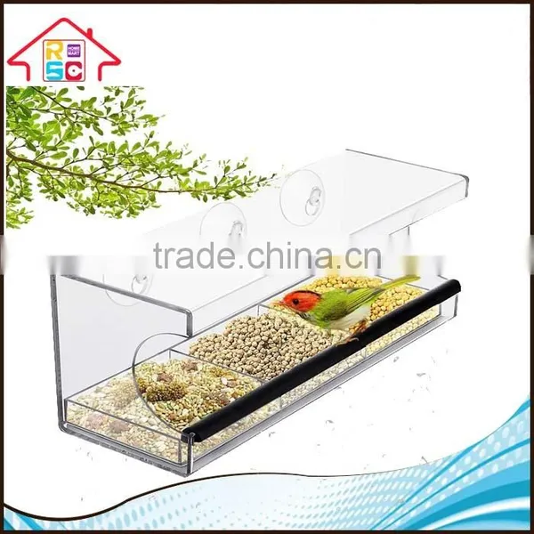 Unbreakable Clear Acrylic Window Bird Feeder
