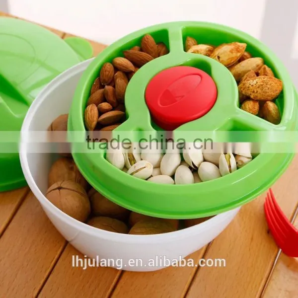 BPA Free Food Grade Salad Bowl Set With Lid&fork/Salad Bowl Set With Dressing photo-4
