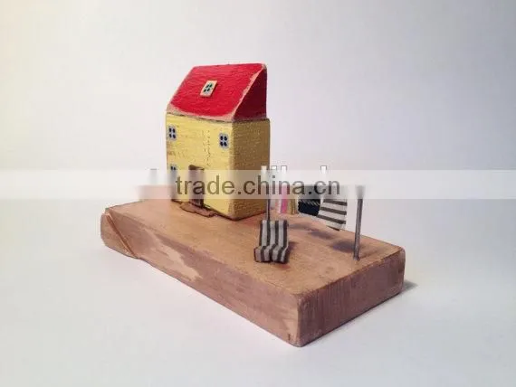 Little Wooden House, Driftwood House, Gift photo-5
