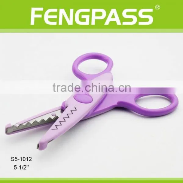 S5-1012 5.5 Inch 2Cr13 Stainless Steel Blade With Colorful Plastic Handle Shape Cutting Scissors photo-4