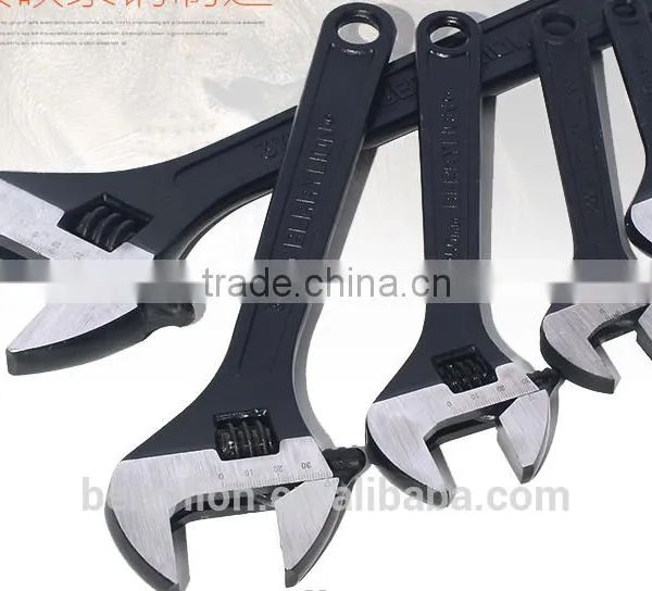 Berrylion 15"/375mm Adjustable Wrench Black Polished Adjustable Wrench photo-3