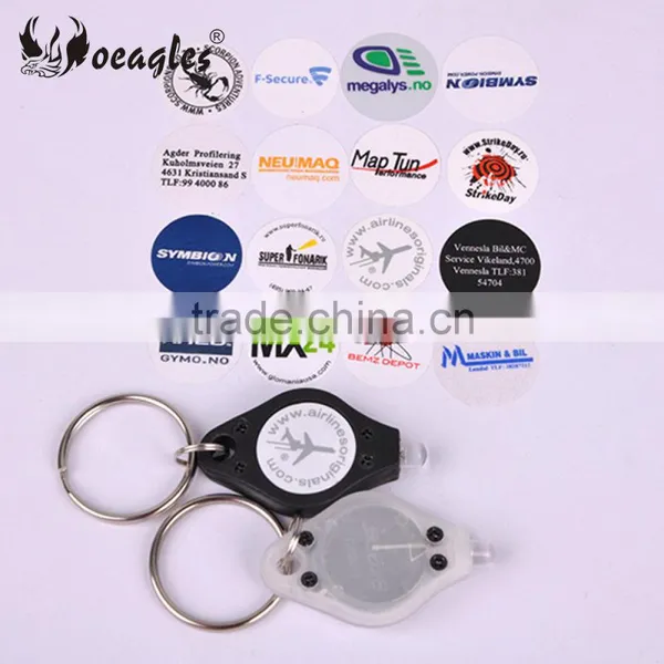 New Plastic LED Keychain White Light Keychain LED Light Promotion Gift LED Keyring With Insulation Layer China OEM Supplier photo-6