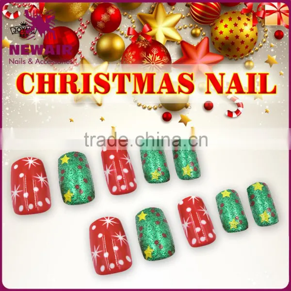 NEWAIR Full Cover Nail Tips Artificial New Design Christmas Fake Nails photo-3