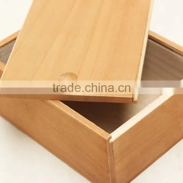 Custom Luxury High Quality and Clear Window With Sliding Lid Wooden Tea Box photo-4