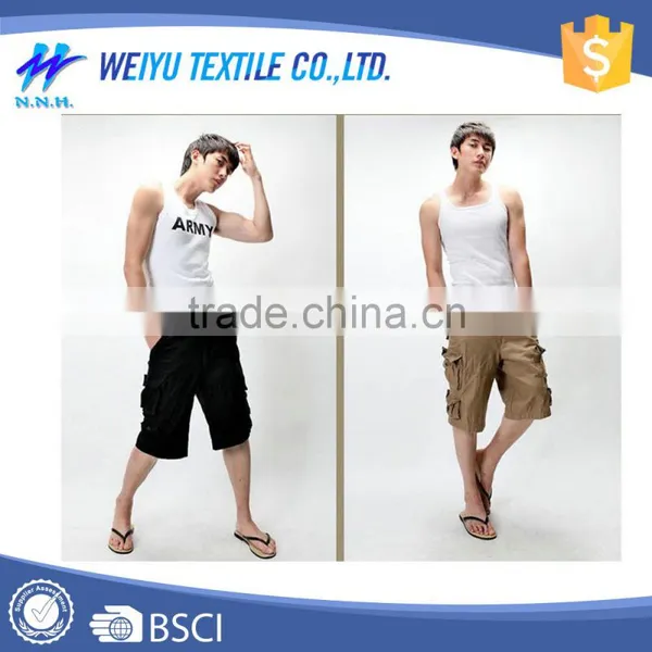 Cotton Men Cargo Shorts / Plain Dyed Teen Boy Hot Shorts photo-2