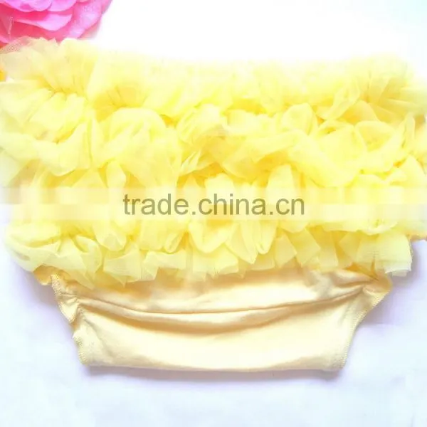 Suitable for All Season 2016 Design for Kids Wholesale Gold Dot Ruffles Baby Organic Cotton Bloomers photo-3