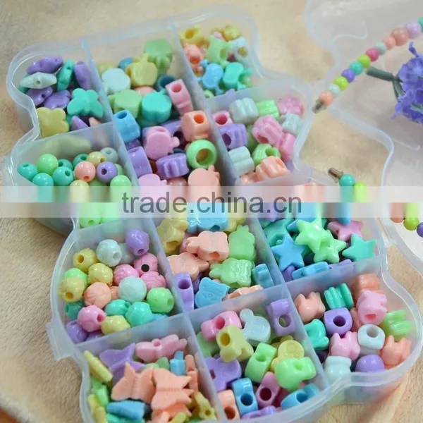 Diy Loose Beads Sets Children Jewelry Accossories Children Plastic Beads Cheap Toys Gifts for Kids photo-4