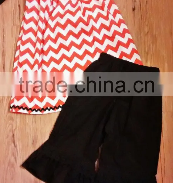 2014 Summer Girl Clothes Chevron Kids Outfit