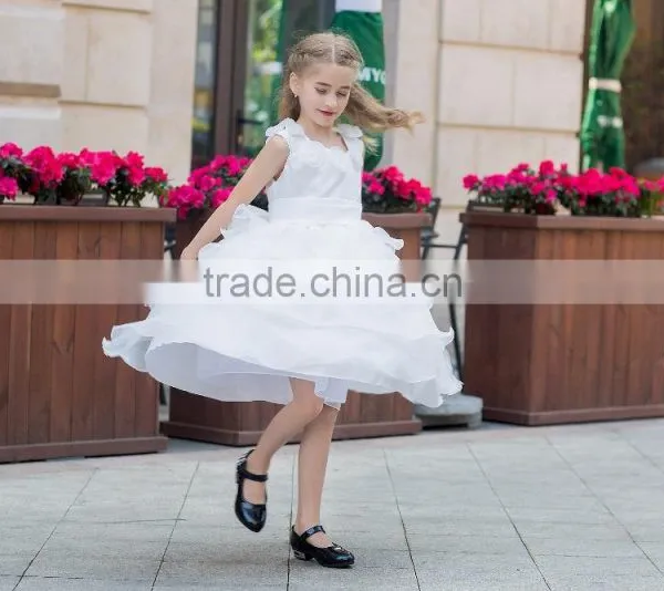 Sleeveless Net Fabric Ball Grown Dress for Baby Girl Summer Dress photo-3